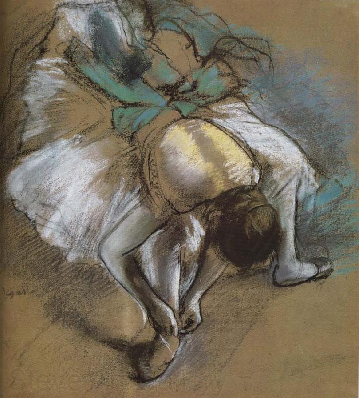 Edgar Degas dancer wearing shoes